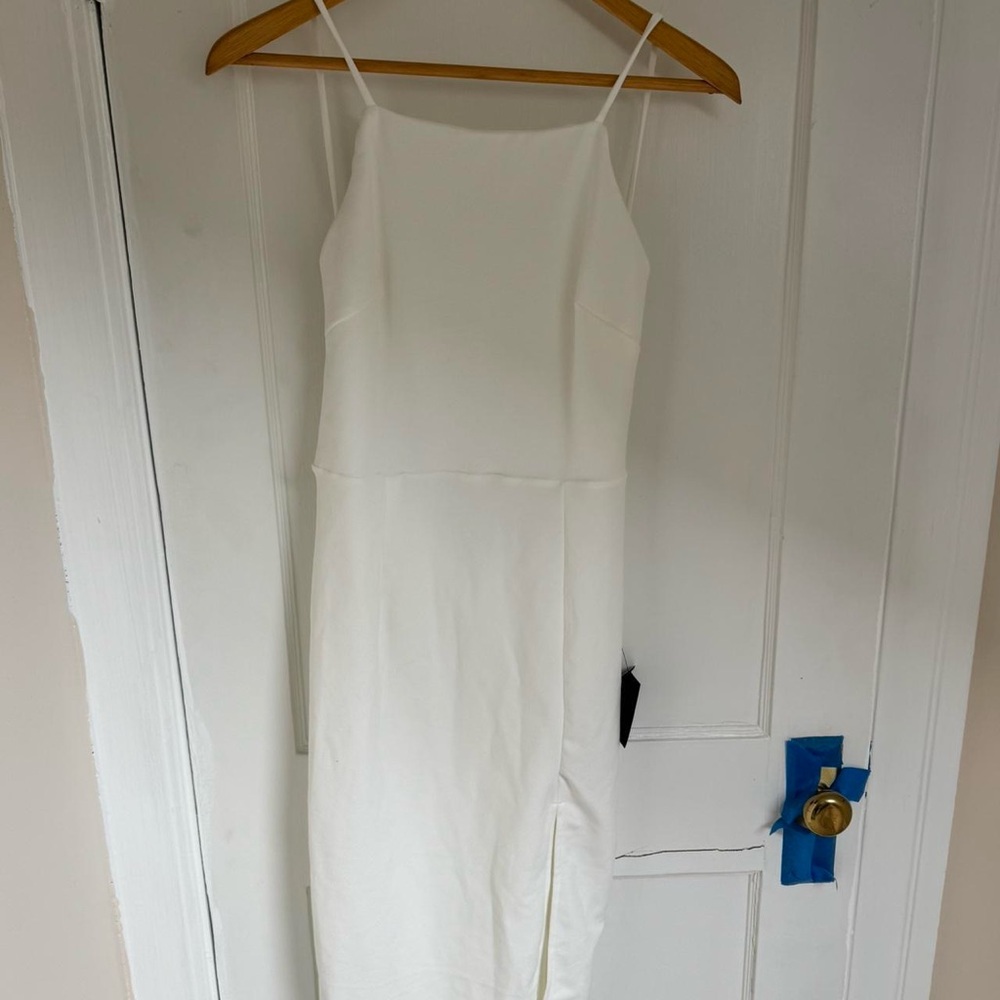 Lulu's Chic White Strapless Dress